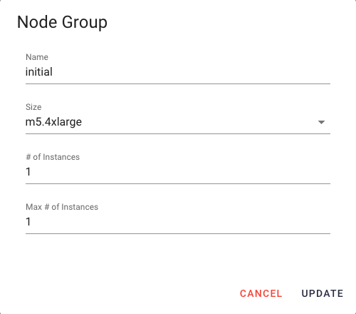 EKS app cluster: default node group