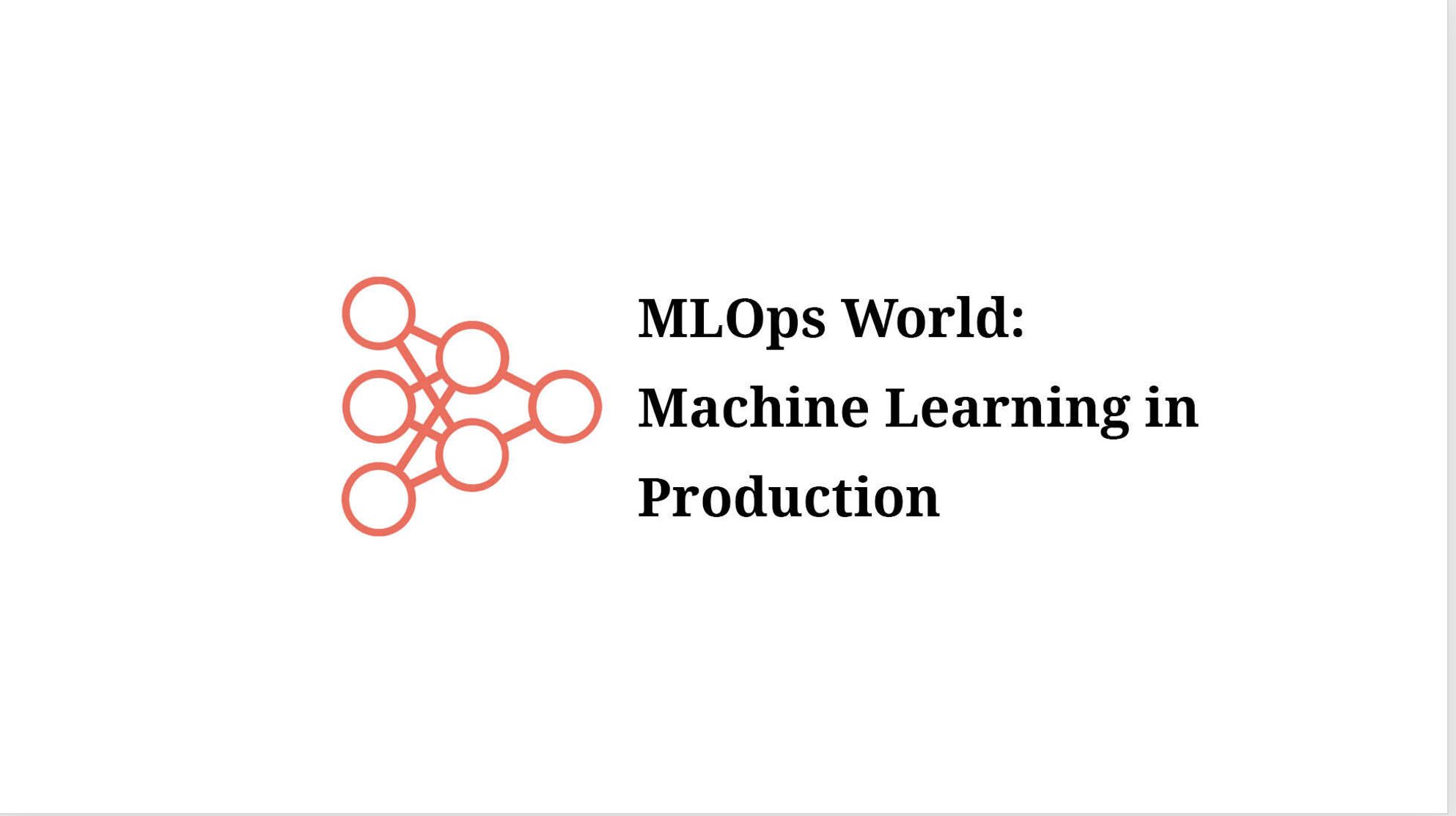 MLOps: Machine Learning in Production / New York City Summit